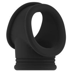 Sono No.48 Cockring with Ball Strap Black