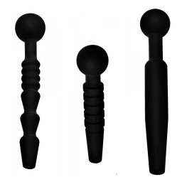 Master Series Dark Rods Silicone Penis Plug Set 3 pcs