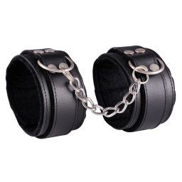 Dominate Me Leather Ankle Cuffs D22 Black-Black