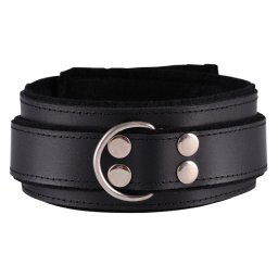 Dominate Me Leather Collar D32 Black-Black