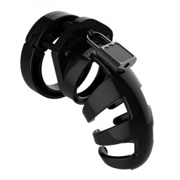 Shots ManCage Chastity Cock Cage 3.5 Inch Model 02 Black