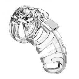 Shots ManCage Chastity Cock Cage 3.5 Inch Model 02 Transparent