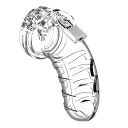Shots ManCage Chastity Cock Cage 4.5 Inch Model 04 Transparent