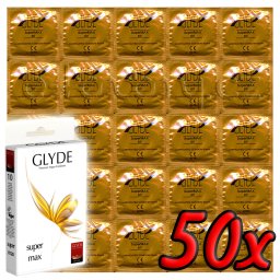 Glyde Super Max - Premium Vegan Condoms 50 pack