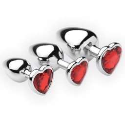 Frisky Chrome Hearts 3-Piece Butt Plug Set