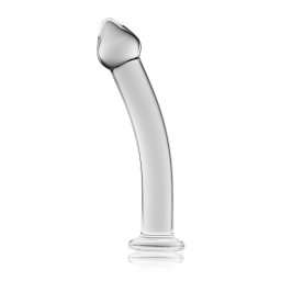 LoveToy Glass Romance G-Spot Dildo GS03C Clear