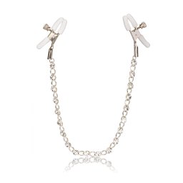 California Exotics Crystal Chain Nipple Clamps Silver