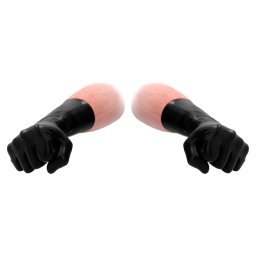 Fist It Latex Short Gloves Black