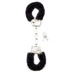 Shots Toys Furry Handcuffs Black