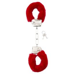 Shots Toys Furry Handcuffs Red