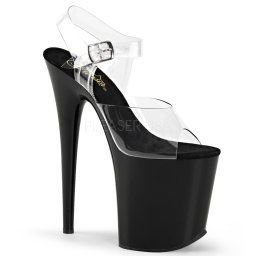 Pleaser Flamingo-808 Clear/Black 38