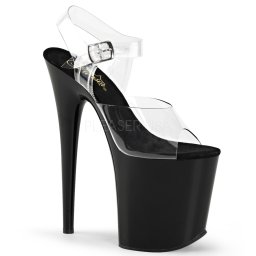 Pleaser Flamingo-808 Clear/Black 41
