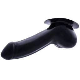 Toylie Latex Penis Sleeve Adam with Base Plate 13cm Black
