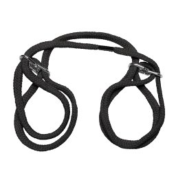 Doc Johnson Japanese Style Bondage Cotton Cuffs Wrist or Ankle Black