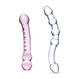 Gläs Pleasure Set Double Pleasure Glass Dildo Set