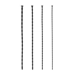 Ouch! Silicone Spiral Screw Plug Set Beginner Urethral Sounding Black