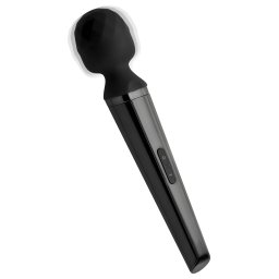 XR Brands Wand Essentials Diamond Head 11X Silicone Wand Massager Black