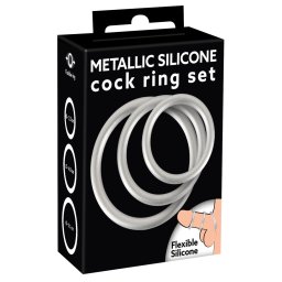 You2Toys Metallic Silicone Cock Ring Set