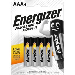 Energizer Alkaline Power Battery AAA 4 pack