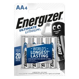 Energizer Ultimate LITHIUM Battery AA 4 pack