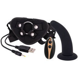 Seven Creations Vibration Dildo Strap-On Remote Control 5" Black