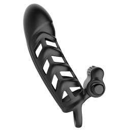 Malesation Vibro Cock & Clit Sleeve Black