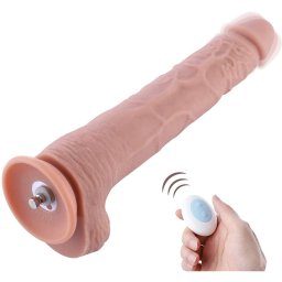 HiSmith HSA69 Extra-Length Silicone Vibrating Dildo KlicLok 11.8" Skin