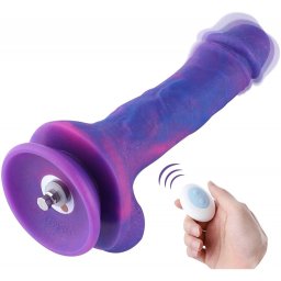 HiSmith HSA70 Dream Sky Silicone Vibrating Dildo KlicLok 8.38" Purple