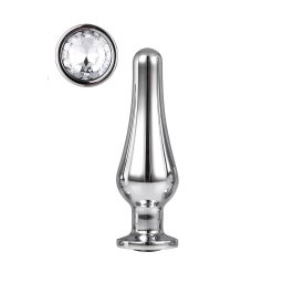 Dream Toys Gleaming Love Pleasure Plug Silver Medium