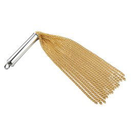 Black Label Chain Whip With Built-In Plug Gold