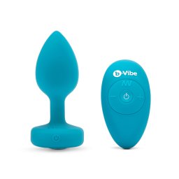 b-Vibe Vibrating Jewel Plug S/M Aquamarine