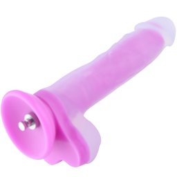 HiSmith HSA81 Silicone Glowing Realistic Dildo KlicLok 9.65" Pink