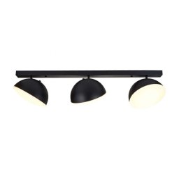 Plafoniera Crowd PL3, L:105 cm, 60W LED, 3600 lumeni, finisaj negru