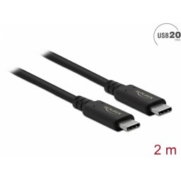 Cablu USB-C 4 (Gen 2x2) 4K60Hz/PD 100W T-T 2m, Delock 86980