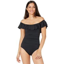 Tommy Bahama Pearl Off-the-Shoulder One-Piece Black