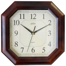 Ceas de perete Adler din lemn masiv 21003 nuc D29 cm