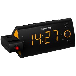 Radio cu ceas desteptator Sencor SRC 330 LED, orange