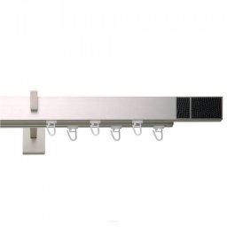 Galerie tripla Square line Boss Negru crom mat