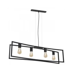 Lustră pe cablu TUNJA 4xE27/60W/230V neagră