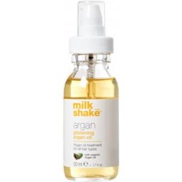 Ulei tratament pentru par cu ulei de argan stralucitor Milk Shake Argan Oil Glistening, 50 ml
