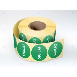 Rola etichete autoadezive personalizate Sigilat , diametru 40 mm, 1000 buc rola