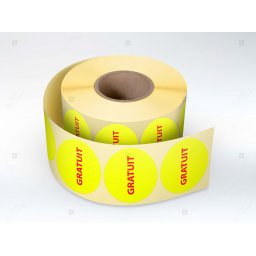 Rola etichete autoadezive personalizate GRATUIT , diametru 40 mm, 1000 buc rola