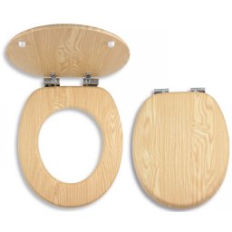 Capac WC din lemn de frasin, natur