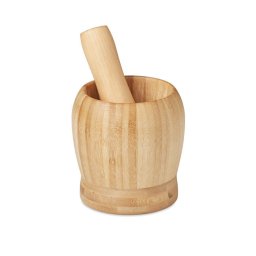 Set mojar si pistil, Everestus, 21AUG235, Bambus, Ø9x10 cm, 2 piese, Natur