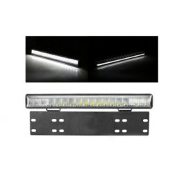 LEDBAR 38CM 55W cu DRL-ALB si suport numar