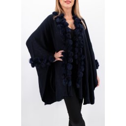 Poncho Bleumarin