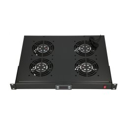 Ventilator rack cu termostat x4, 19inch