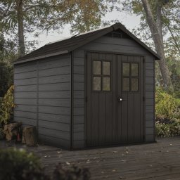 Casuta de gradina, Keter, Gri, colectie Newton, 7511, usa dubla, podea, ventilatie, ranforsare metalica