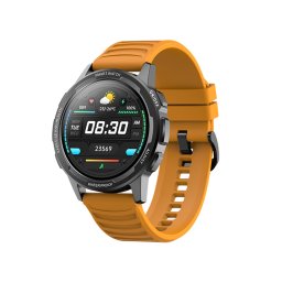 Ceas Smartwatch Twinkler TKY-XL15, Galben cu Moduri sportive, Functii monitorizare sanatate, Ritm cardiac, Tensiune arteriala, Somn, Pasi, Alarma, Memento sedentar