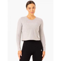 Ryderwear Top cu mânecă lungă pentru femei Foundation Grey XS